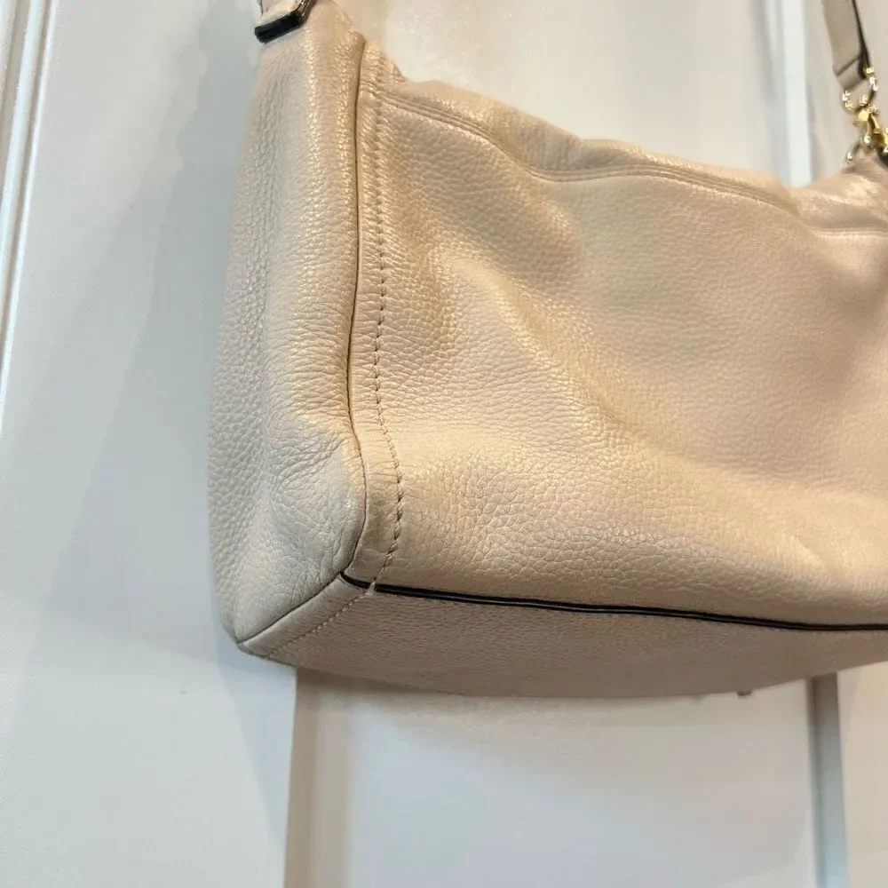Kate Spade Cobble Hill Small Leather Toddy Satchel Purse Bag Crossbody Cream